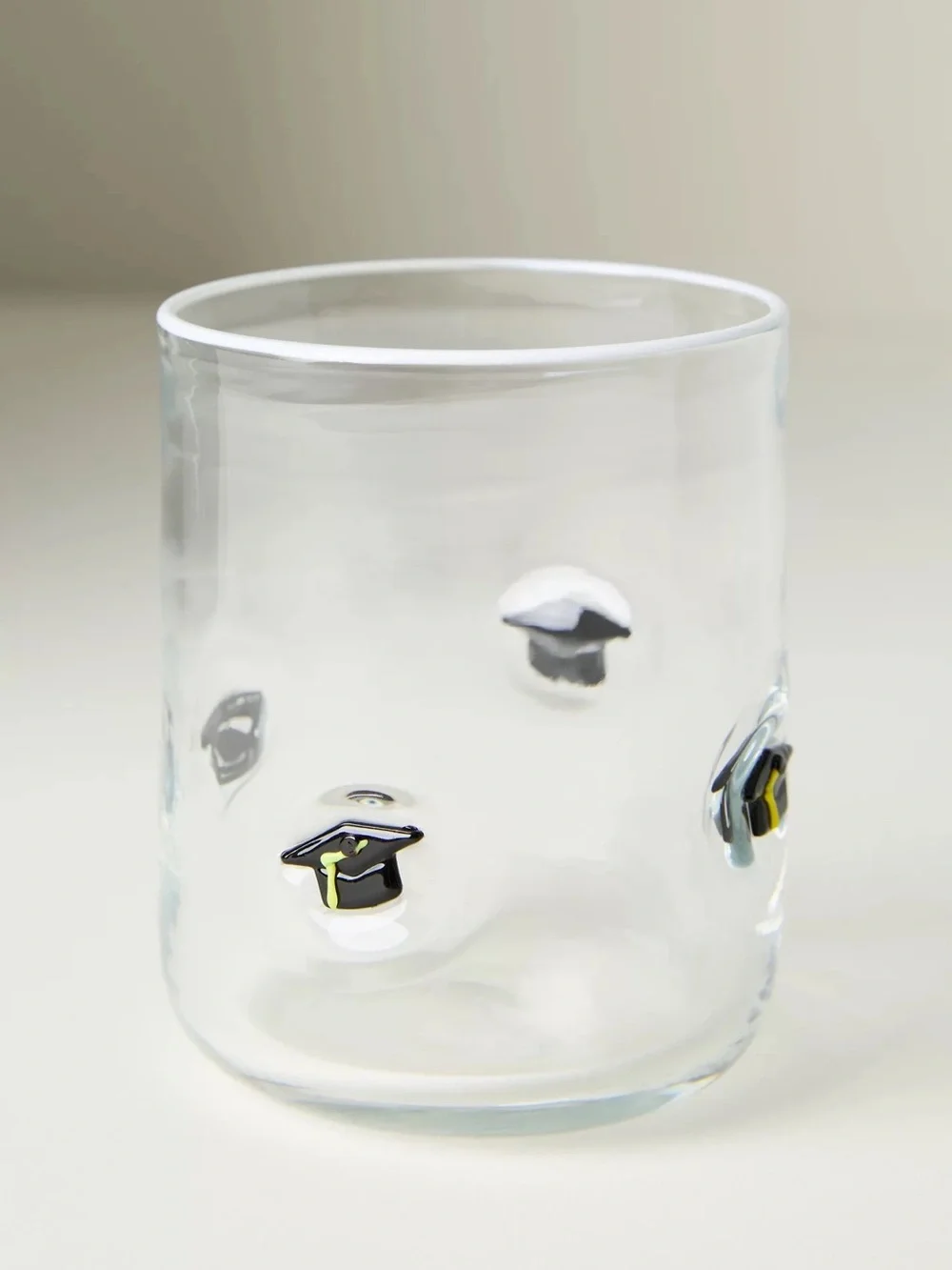 NWT Anthropologie Icon Juice Glass - Graduation Caps